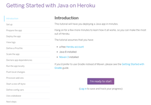 Getting Started with Java on Heroku